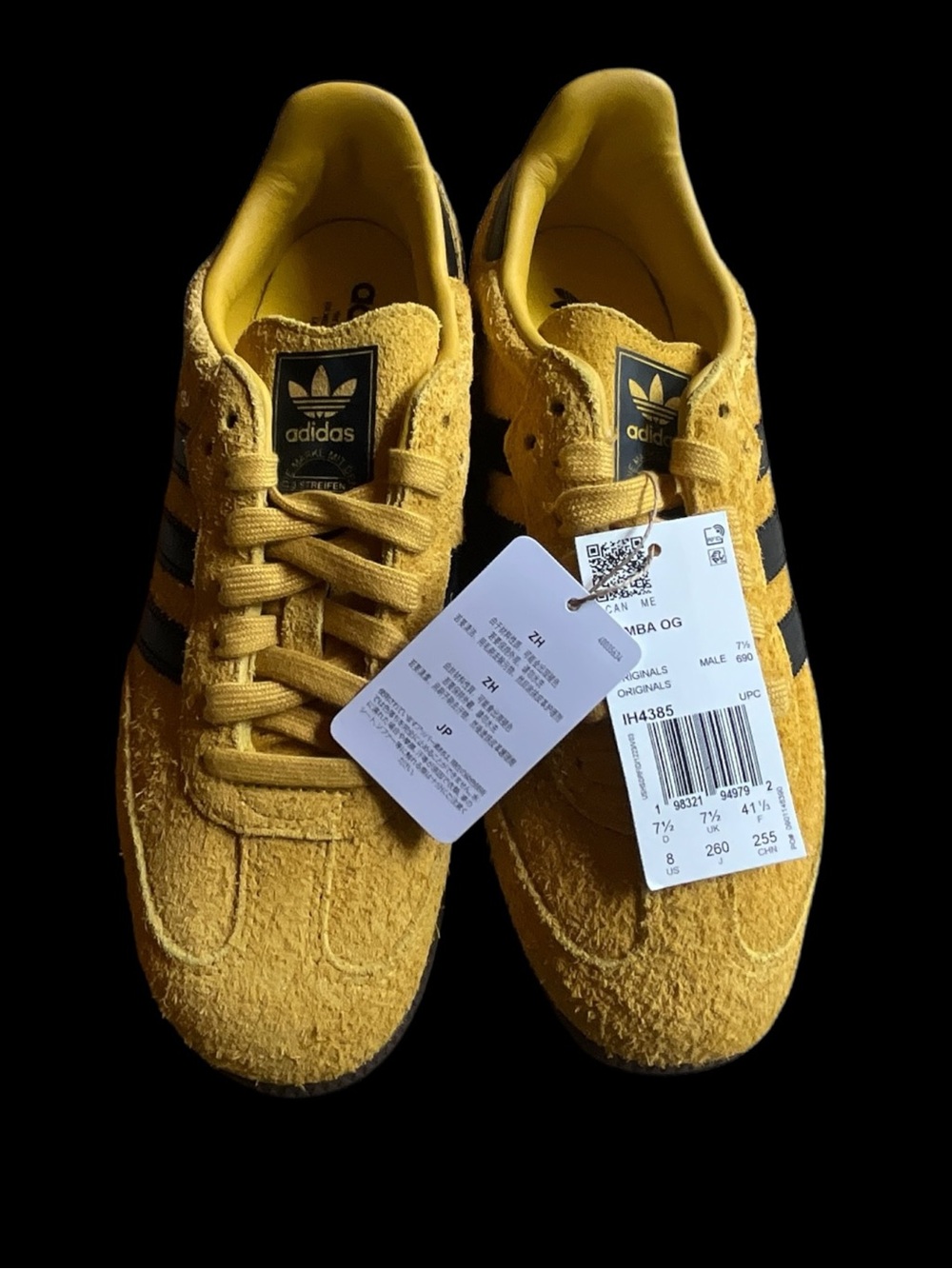 adidas Samba OG IH4385 – EQT Yellow / Core Black / Gum – Men’s Size 8 - Picture 3 of 7